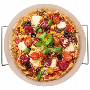 Kamień do pieczenia pizzy okrągły stojak