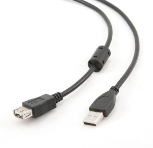 Przedłużacz USB wtyk - gniazdo 4,5m ferryt GEMBIRD