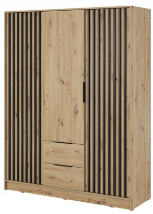 Szafa z lamelami 3-drzwi 155 cm NIKO 2 dąb artisan