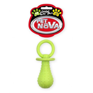 Dog Life Style Smoczek z Dzwonkiem Żółty o Zapachu Mięty 14 cm