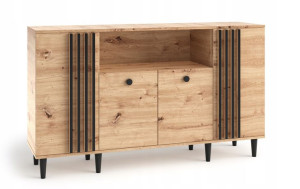 Duża komoda z szafkami LOFT lamele Artisan LEO 4