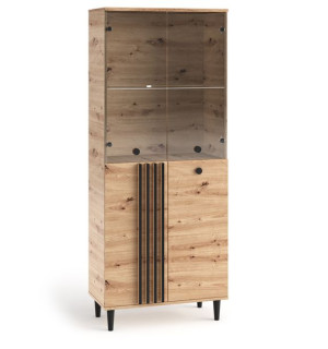 Duża witryna LOFT lamele Dąb Artisan LEO 6