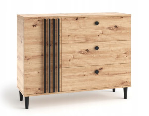 Komoda z szufladami LOFT lamele Artisan LEO 3