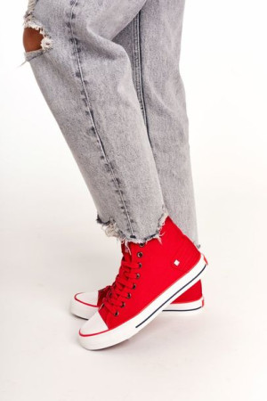 Damskie Wysokie Trampki Big Star DD274334 Czerwone  39