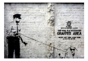 Fototapeta - Banksy - Graffiti Area [Rozmiar: 400X280]