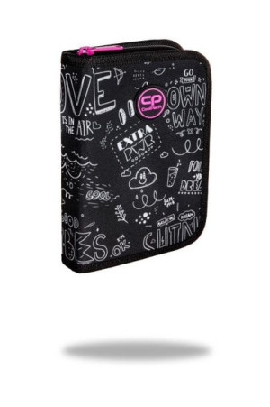 Piórnik jednoklapkowy bez wyposażenia Clipper b&w scribble CoolPack
