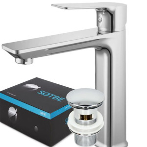 SOTBE NEA LONG bateria umywalkowa wysoka+klik-klak chrom NEA-SSL-60253831