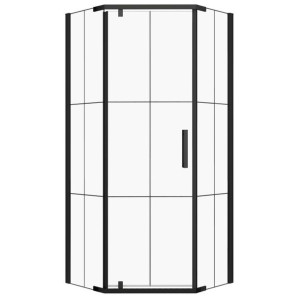 KERRA METRO kabina natryskowa pentagonalna 90x190cm szkło transp/czarny+bro