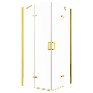 KERRA FLOW GOLD kabina natryskowa kwadratowa 90x190cm szkło transp/złoty FL