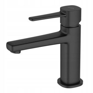 INVENA GLAMOUR BLACK bateria umywalkowa niska czarna BU-02-004