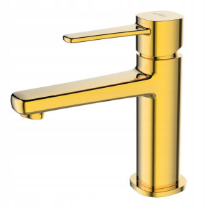 INVENA GLAMOUR GOLD bateria umywalkowa niska złota BU-02-009