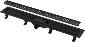 ALCA PLAST APZ10BLACK odpływ liniowy podłogowy 95cm z czarnym rusztem APZ10