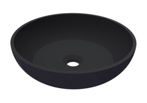 LIVIT SLATE BOWL umywalka nablatowa konglomerat 38x38cm czarna mat F70071