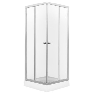 KERRA PICO CLEAR kabina prysznicowa z brodzikiem kwadratowa 90x90x190cm szk