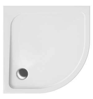 POLIMAT PAKO Brodzik półokrągly 80x80x2cm akrylowy, biały posadzkowy 00111