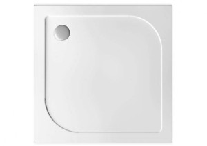 POLIMAT TENOR brodzik kwadratowy 80x80x3cm biały posadzkowy 00402