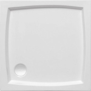 POLIMAT PATIO brodzik kwadratowy 90x90x5cm biały zintegrowany z obudową 007