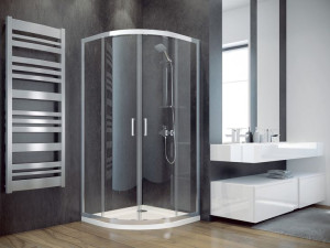 BESCO MODERN Kabina prysznicowa półokrągla 80x80x185cm, szkło transparentne