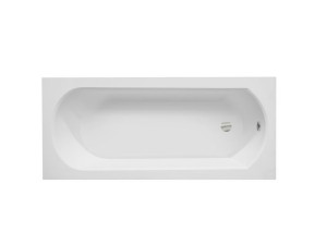 BESCO INTRICA SLIM Wanna prostokątna 150x75cm, biała +SYFON