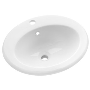 INVENA AJTRA Umywalka wpuszczana w blat 50cm, biała CE-29-001