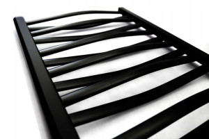 REGNIS ŁEZKA 3D grzejnik łazienkowy 44x120cm czarny mat Ł3D 120/40