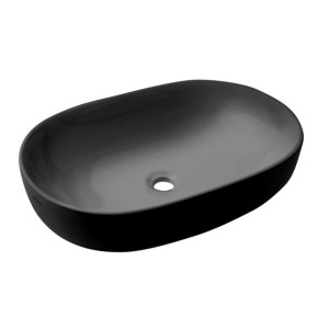 INVENA TEJA BLACK umywalka nablatowa 60X41cm ceramiczna czarna mat CE-09-00