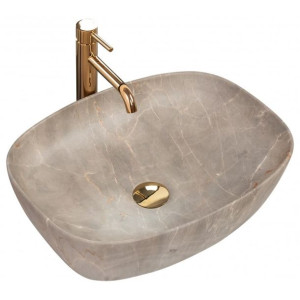 REA FREJA BEIGE umywalka nablatowa 50X38cm ceramiczna beżowa