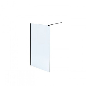 MASSI WALK-IN FIX BLACK ścianka prysznicowa 80x195cm szkło trans Easy-Clean