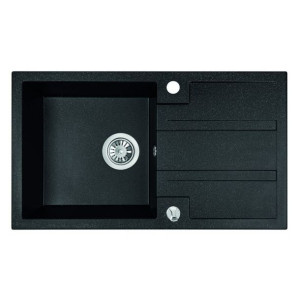 LAVEO BARBADOS zlewozmywak granit 1komora+ociekacz czarny SBB 711T