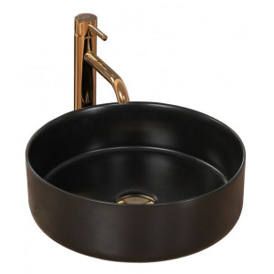 REA SAMI BLACK MAT umywalka nablatowa 36x36cm ceramiczna czarna mat