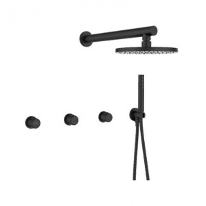 LAVEO PRETTO bateria zestaw natryskowy p/tynk czarny BAO 704P