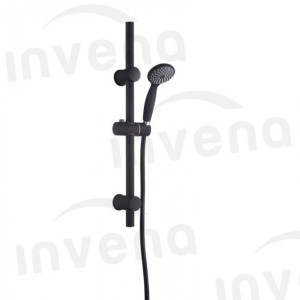 INVENA DARK zestaw natryskowy z drążkiem czarny AU-02-001