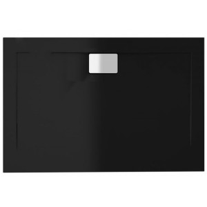POLIMAT VEGAR BLACK 140x90cm brodzik akrylowy prostokąt 00198 czarny