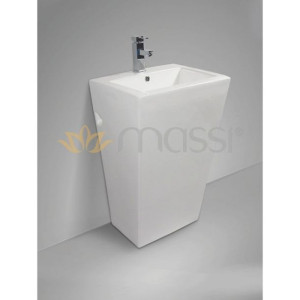 MASSI INGLO umywalka wolnostojaca 50X44x84cm ceramiczna biała MSUS 4003