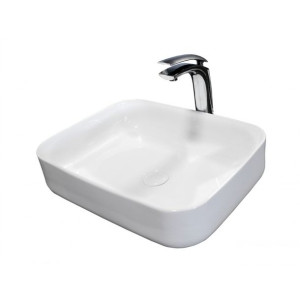 REA DEMI SLIM umywalka nablatowa 50X40cm ceramiczna biała