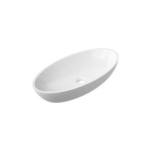 OMNIRES SIENA L UN umywalka nablatowa lany marmur 60X35cm biała