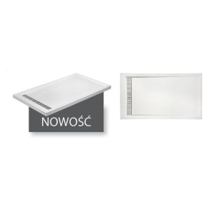 POLIMAT WEST 100x80x3cm brodzik prostokątny z rusztem 00136 biały