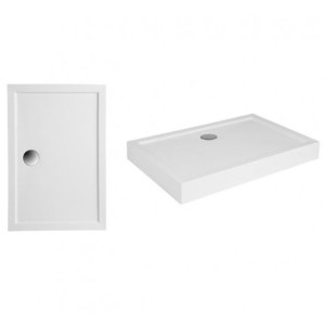 POLIMAT GOLIAT 120x80x3cm brodzik prostokątny kompaktowy 00182 biały