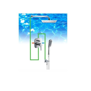 Omnires HUDSON Zestaw podtynkowy wannowy SYS HS24XCR