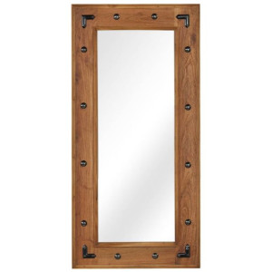 Lustro z ramą z litego drewna akacjowego, 50 x 110 cm
