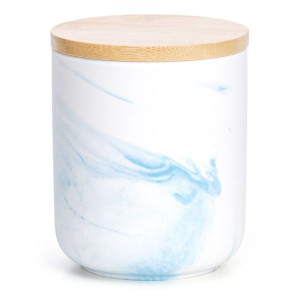 AmeliaHome Pojemnik organizer ceramiczny z pokrywką APALLA 8,5X9,4 błękitny