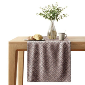 AmeliaHome Bieżnik Glamour Velvet z metalizującym nadruk 40x140 ciemnoszary