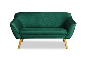 Sofa ZUZIA III Styl Skandynawski KANAPA 3-osobowa butelkowa zieleń