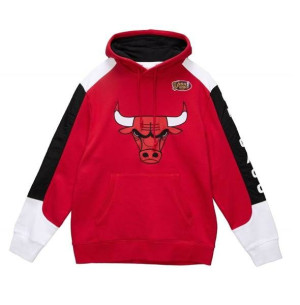 Bluza z kapturem Mitchell & Ness NBA Chicago Bulls czerwona