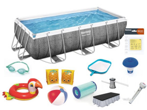 ZESTAW 18w1 Basen Stelażowy 404x201x100 CM Bestway 56721