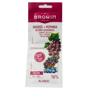 ​drożdże + Pożywka Do Win Czerwonych 16%