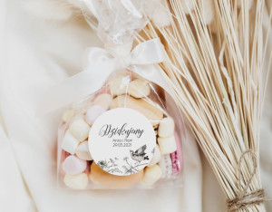 Naklejki - ślub - wesele - dziękujemy za przybycie - Floral 16