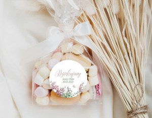 Naklejki - ślub - wesele - dziękujemy za przybycie - Floral 09