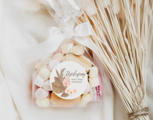 Naklejki - ślub - wesele - dziękujemy za przybycie - Boho 05