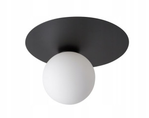 Lampa Czarny Plafon Argon 1 Klosz Koło Sigma